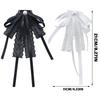 Bowknot Brooch for Women Girls Lace Ribbon Bowtie Pearls Brooch Pin Party Graduation Lapel Pin Clothing Accessories