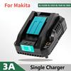 Зарядний пристрій літій-іонного акумулятора DC18RC 3A для Makita 18 В 14,4 В BL1860B, BL1850B, BL1840, BL1830, BL1820, BL1415, BL1440 Зарядний пристрій для електроінструментів