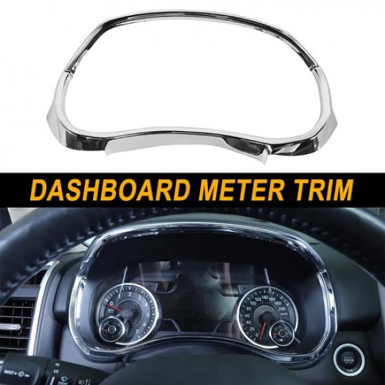 

Chrome Inner Dashboard Meter Trim Cover Frame For Dodge Ram 1500 18+Accessories