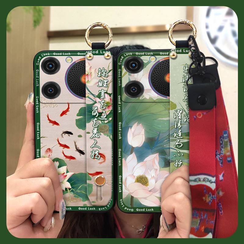 Staubdichter Ring Handyhülle Für ZTE Nubia Music Armband Ältere Dame Ständer Handyhalter Rückseite Stoßfest