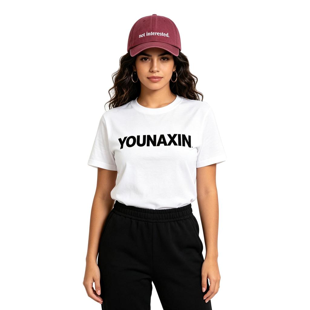 "not Interested." Embroidered Distressed Dad Hat Unisex Washed Cotton Casual Sunscreen Baseball Cap