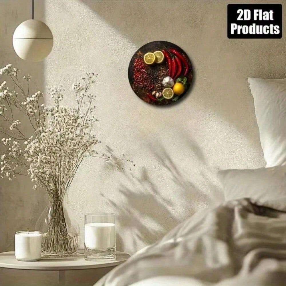 Round Chili Payment Tin Sign Metal Plaque Bar Kitchen Cafe Wall Decor Holiday Gift Idea
