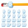 Reusable Pencil Caps 1-20/1-30/1-50 Numbered Toppers, Classroom Labels Supply Management for Teachers, Tracking Markers School Organization Number