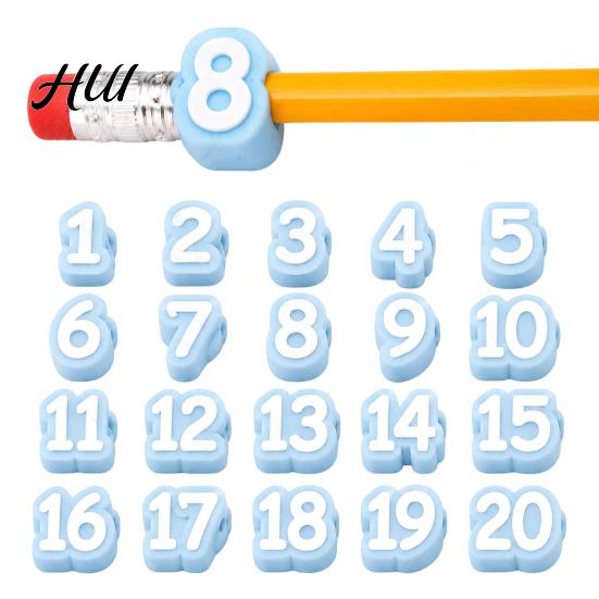 Reusable Pencil Caps 1-20/1-30/1-50 Numbered Toppers, Classroom Labels Supply Management for Teachers, Tracking Markers School Organization Number