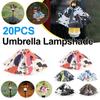 20 Adet Dış Mekan Şemsiye Abajuru Su Geçirmez Katlanabilir Kamp Lambası Abajuru Lambayı Dekore Etmek İçin Kraft Kağıtlı Asılı Fener Kılıfı