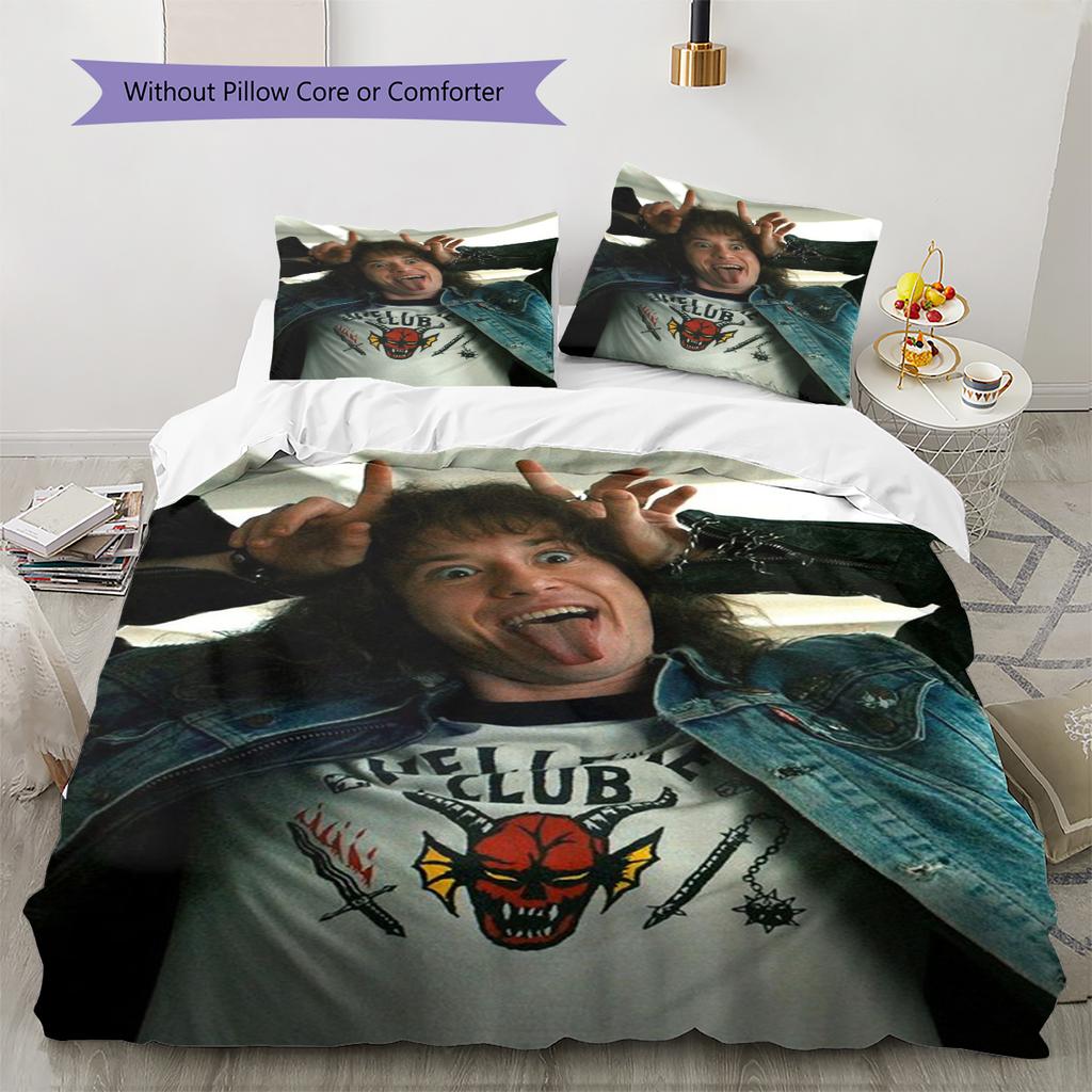 Cartoon Pattern Bedding Quilt Set Quilt Cover Pillowcase Home Decoration Birthday Gift (1 * Duvet Cover + 2 * Pillowcase, Without Core)