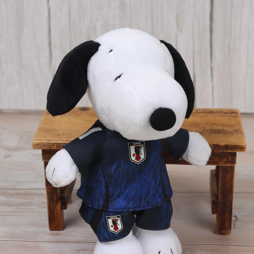 Yoshitoku Snoopy Plush Toy Officially Licensed Product of the Japan National Soccer Team Comes in a gift bag Pink Color Kids will love (27cm tall) -