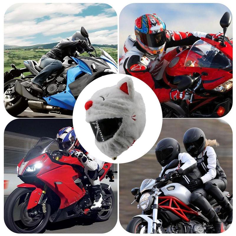 Motorcycle Funny Cartoon Plush Helmets Protective Motorcycle Helmets Covers Full Face Covers For Creative Helmets Parties