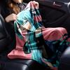 Custom Name Hatsune Miku Theme Printed Blanket - Perfect for Couch, Bed, Travel & Outdoor Use | Machine Washable, Cozy & Durable.