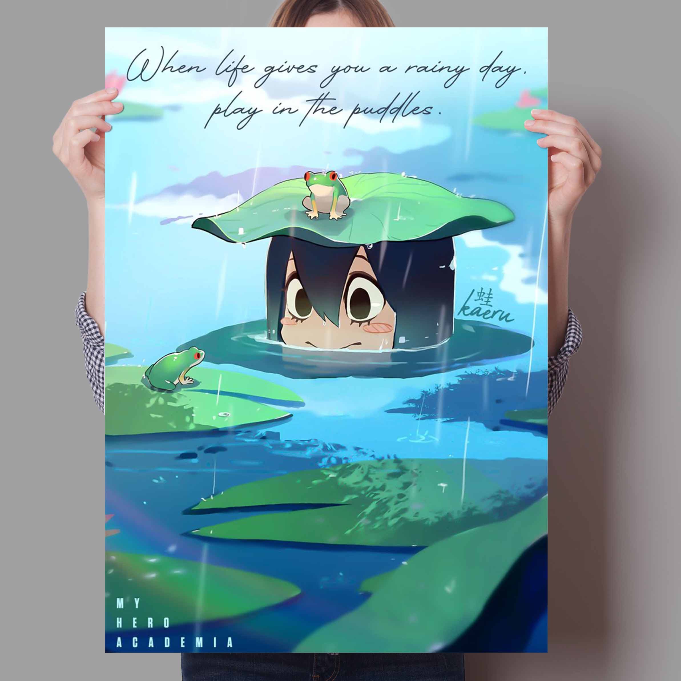 

Аниме рисунок HD My Hero Academia винтажный постер Asui Tsuyu украшения искусство домашний декор гостиная диван Настенный декор холст постер 40x50cm No Frame