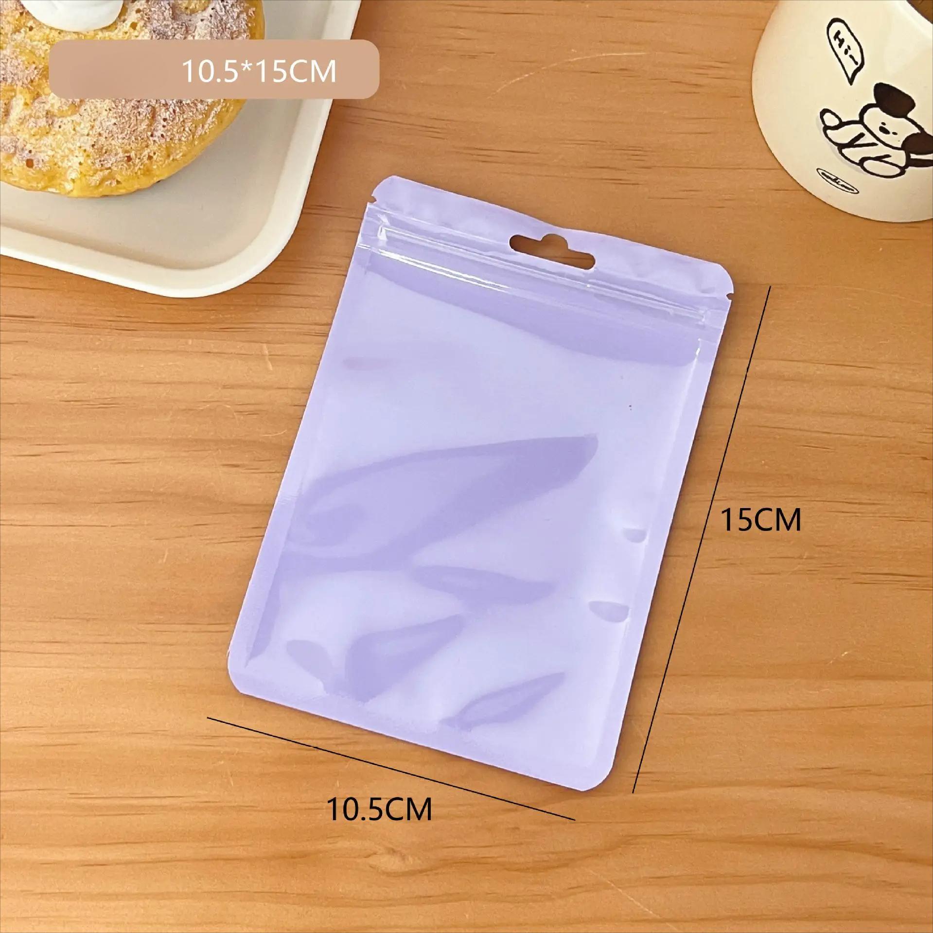 

INS 10 шт./упак. Утолщенный самозапечатывающийся пакет цвета конфет, прозрачный пакет с застежкой-молнией, подарочная упаковка, герметичный пакет