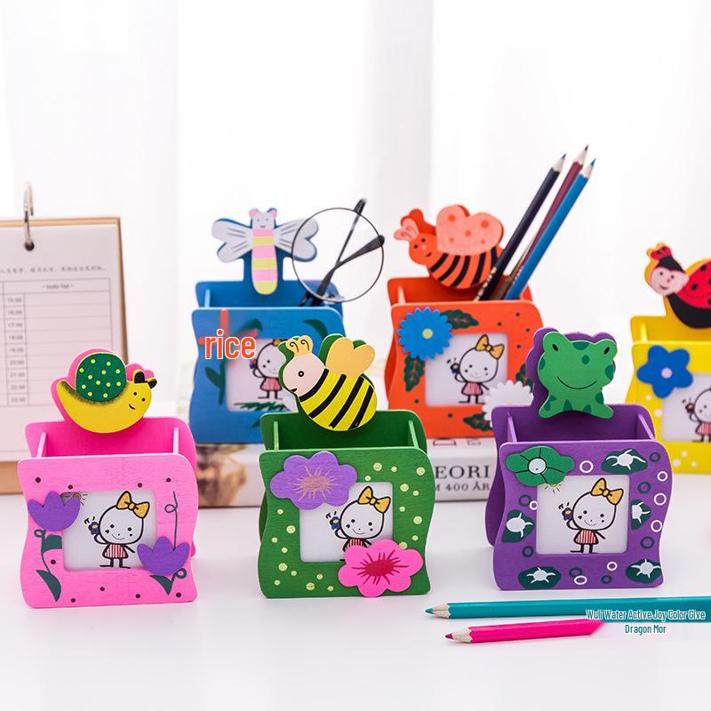 

Adorable Bee Cartoon Wooden Pen & Stationery Storage Holder Standard Size