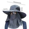 Fishing Hat for Men Breathable Sun Hat with Face Cover Neck Flap Wide Brim Bucket Hat  Protection for Fishing Hiking Camping