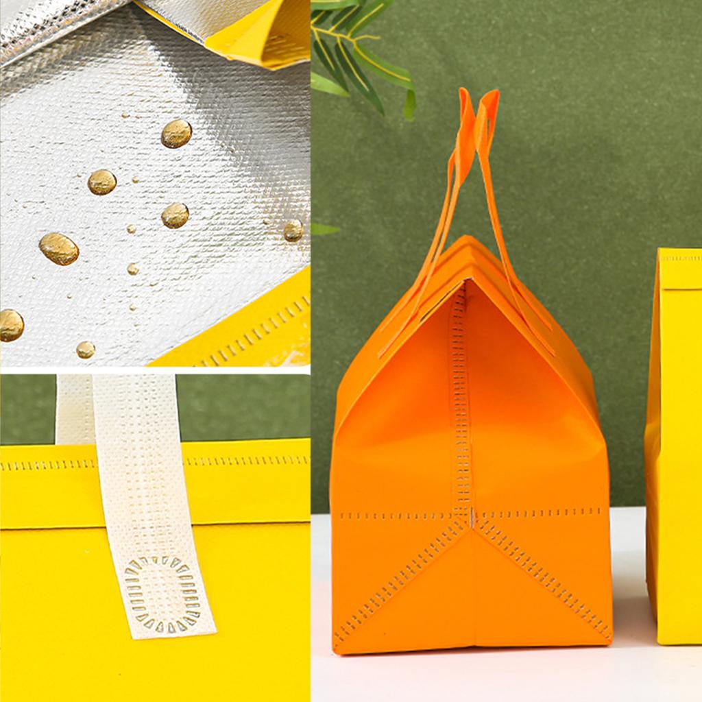 Tragbare Lunchtasche aus Vliesstoff für den Außenbereich, mit verdickter Aluminiumfolie, isolierte Picknicktasche zur Lebensmittelaufbewahrung, Bento-Liefertasche für die Arbeit