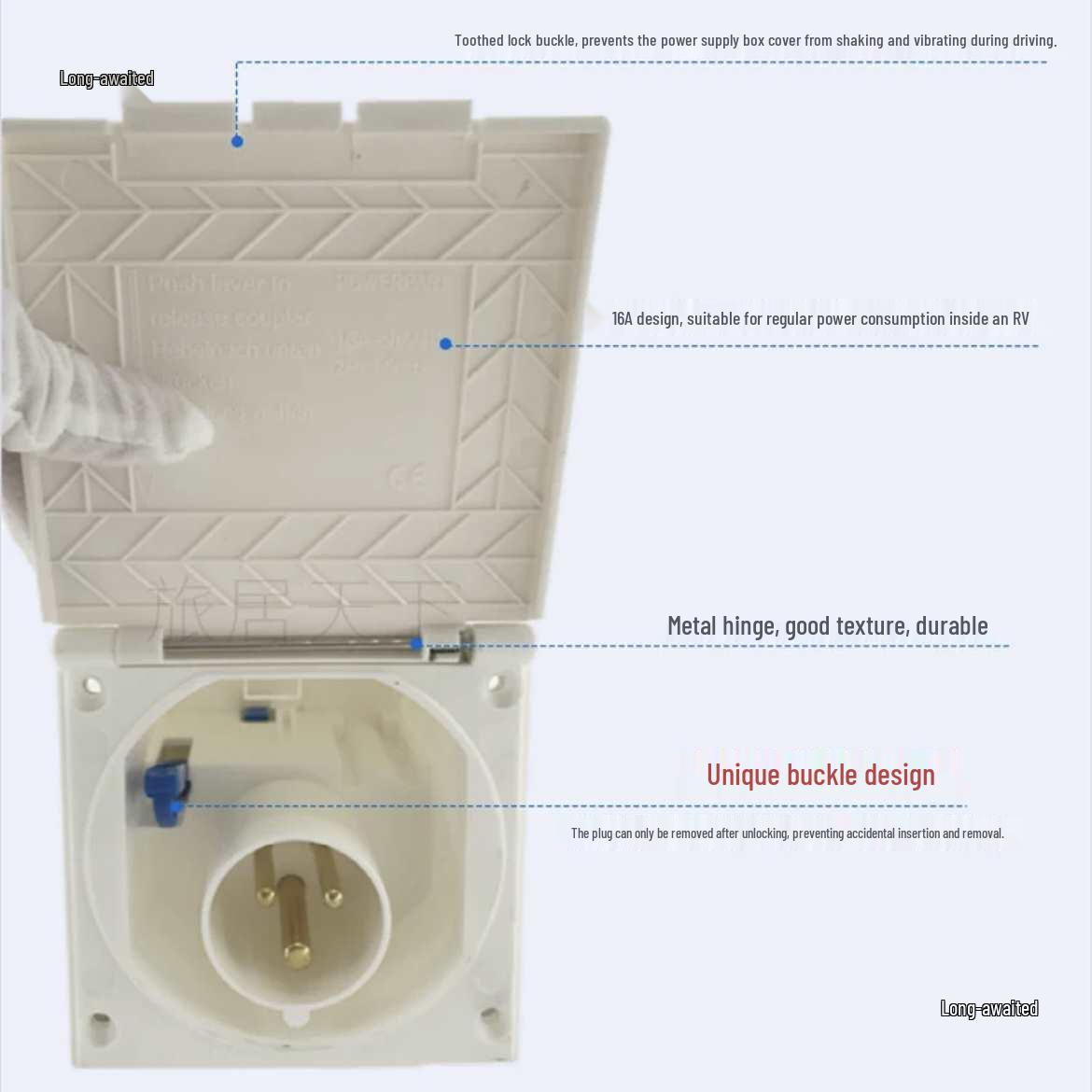 

16A RV Power Connection Box - Trailer & Towing Accessories, 220V External Supply & Charging Other