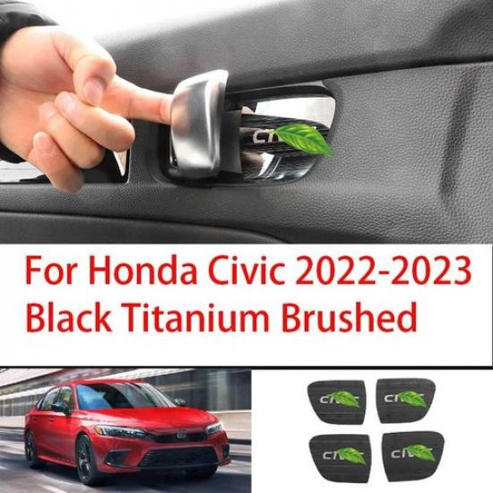 Для Honda Civic 11-го поколения 2022-2025 Черный титан Внутренняя рамка накладки на ручку двери
