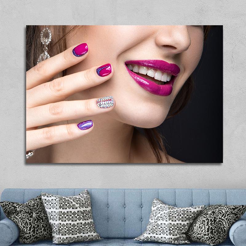 Modern Beauty Fashion Nail Art Beauty Salon Canvas Painting Unframed Posters And Print Wall Pictures For Living Room Decor