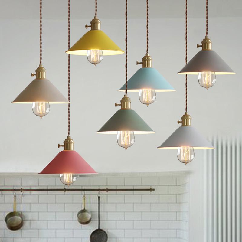 Macaron E27 Industrial Vintage Chandeliers Hanging Lights Ceiling Metal Pendant Lamps For Home Kitchen Restaurant Bar Decor