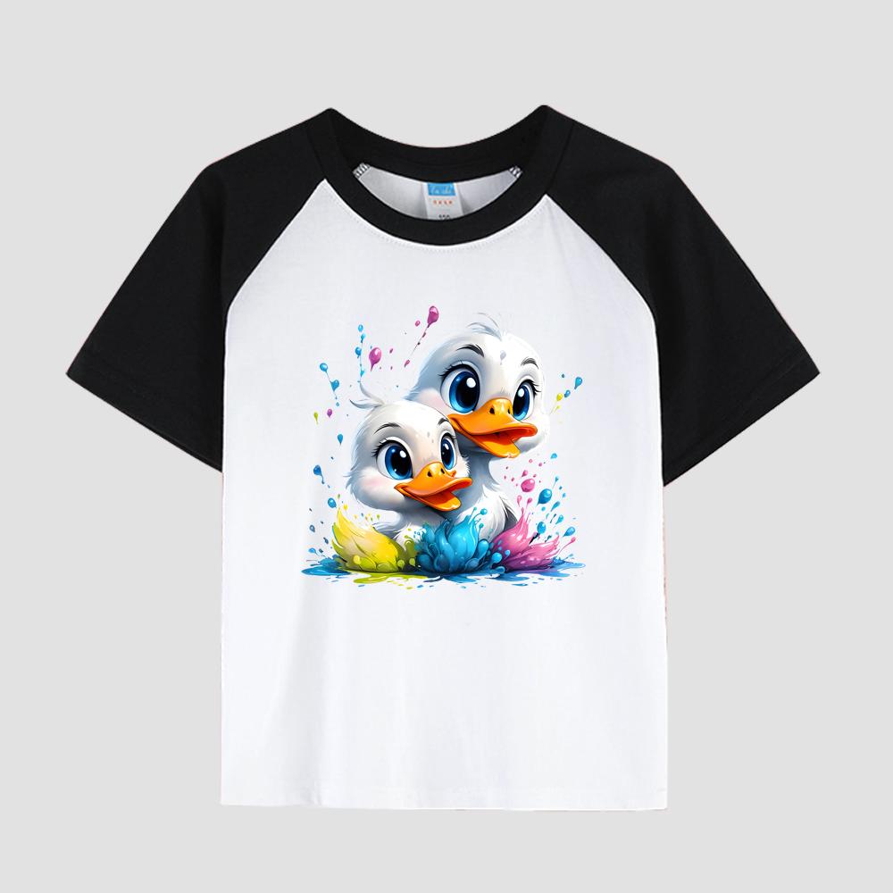 

Футболка для мальчиков с коротким рукавом, круглой горловиной, хлопчатобумажная ткань, стильный летний детский топ 150cm