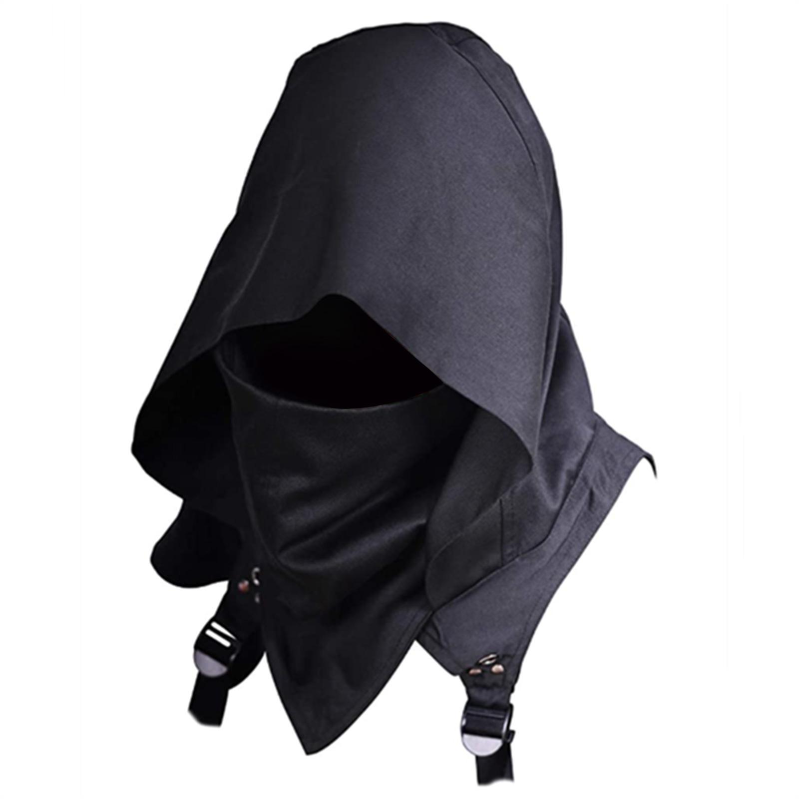 

Hooded Hat Rogue Pagans Cyberpunk Knight Cowl Cowl Rogue Celts Cosplay Costume Rogue Hooded Hat чорний