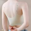 Summer New Ice Silk Backless Tank Top Bra Women's Sleeveless Seamless Sleep Bra Fixed Cup Thin Style Bra From China Mainland