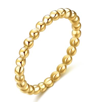 2MM Geometric Bead Couple Rings Stainless Steel Titanium Minimalist Fashion Jewelry