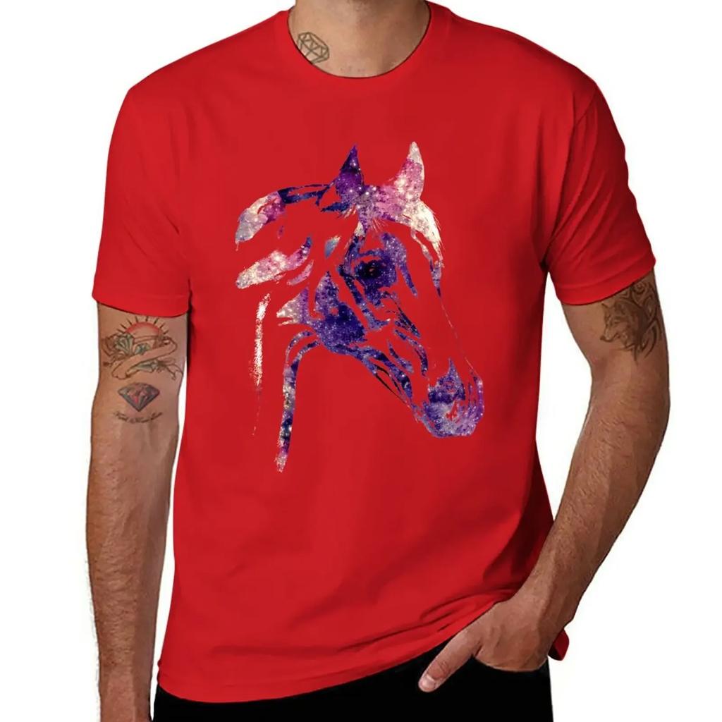 Galaxy Horse T-Shirt Customs Design Your Own Oversized Men T Shirt