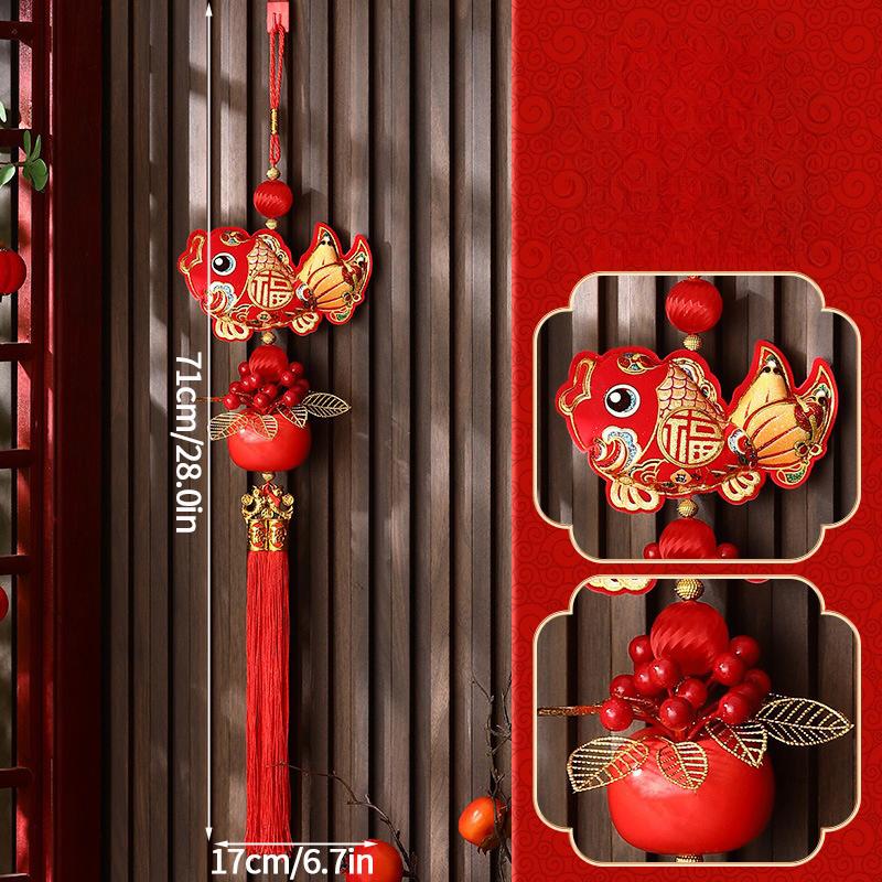 Chinese New Year 2025 Decorations Chinese Spring Festival Hanging Pendant Door Wall Ornament Traditional Chinese Room Decoration