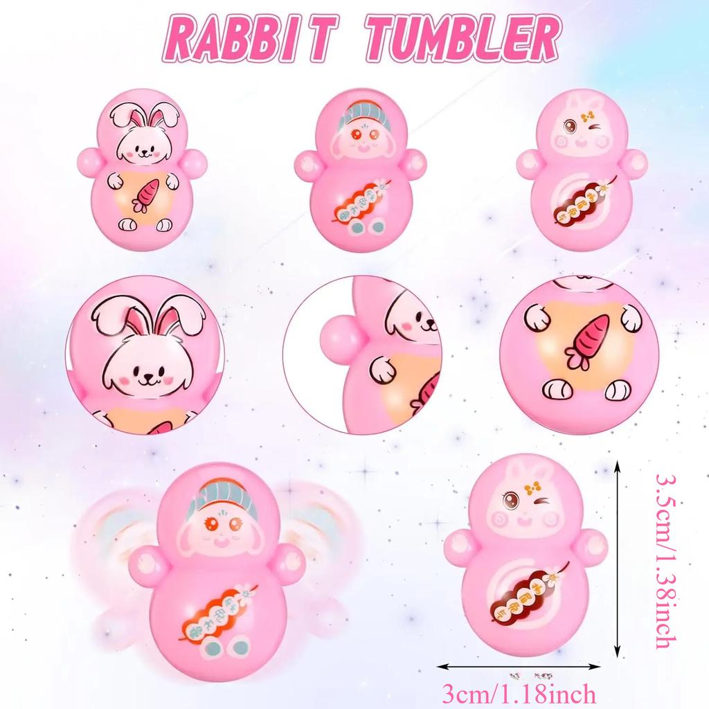 6/12/24 PCS Mini Roly Poly Toys Set Colorful Self-Righting Tumbler Fidgets for Stress Relief Office Desk Decor Classroom Rewards
