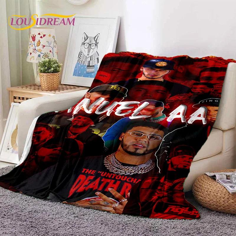 Free Anuel AA Rapper Hip Hop Singer Soft Flannel Blanket for Beds Bedroom Sofa Picnic,Throw Blanket for Outdoor Leisure Nap Gift
