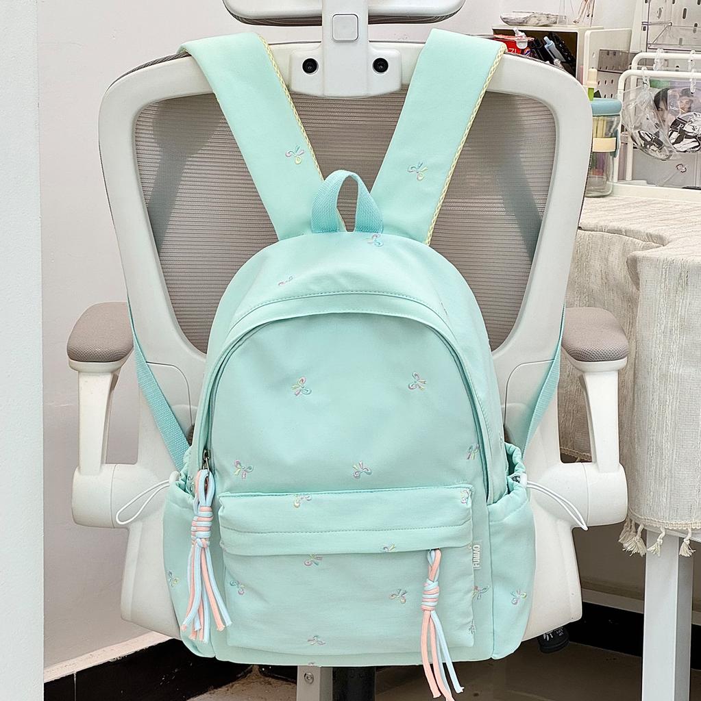 Schoolbag New High-value Small Fresh Cute Soft Girl Bow Travel Backpack Japanese Ins Sweet Student Backpack