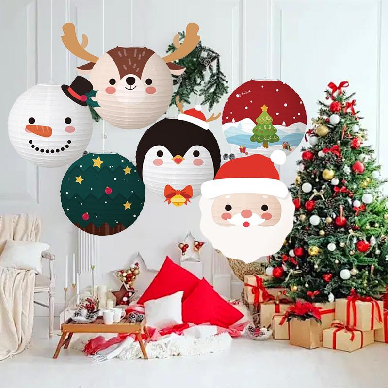 Christmas Christmas Ornament Christmas Gift Christmas Pattern Festival Party Hanging Decoration 1PC/6PCS