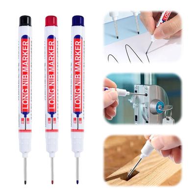 10Pcs/Set Multi-Purpose 20mm Deep Hole Long Nib Head Perforating Pen Pen Waterproof Tool Decor I0R8