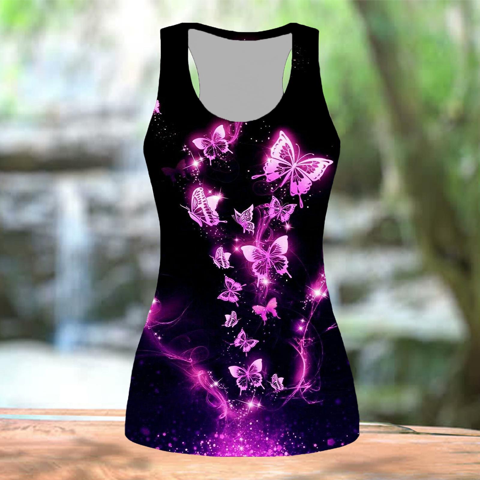 

Летние спортивные рубашки с 3D принтом и полетом бабочки для женщин, летние спортивные рубашки в полоску с принтом, жилеты больших размеров L