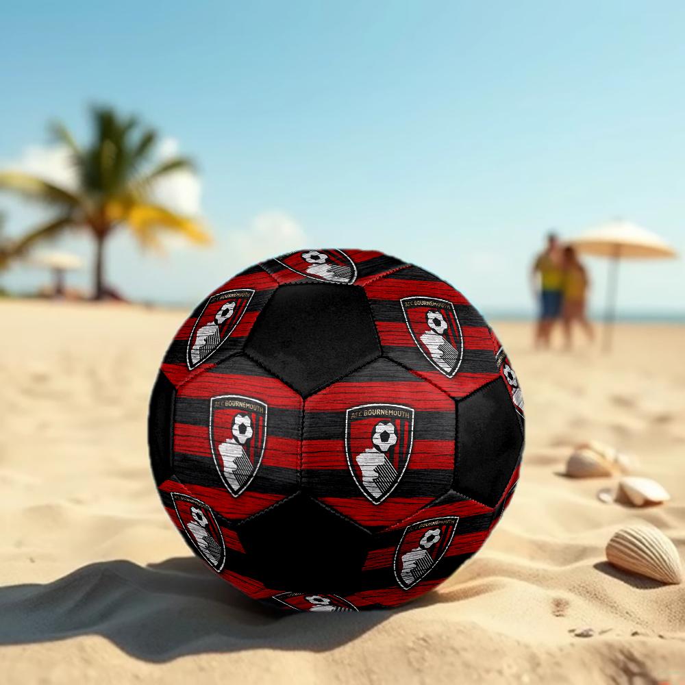 SIZE 5 AFC Bournemouth Soccer Ball Colorful All Ages Machine Stitched PVC Competition Ready Durable High-Bounce