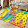 1pc Periodic Table,Chemistry,Elements Office Carpet Soft Polyester Non slip Machine Washable Indoor