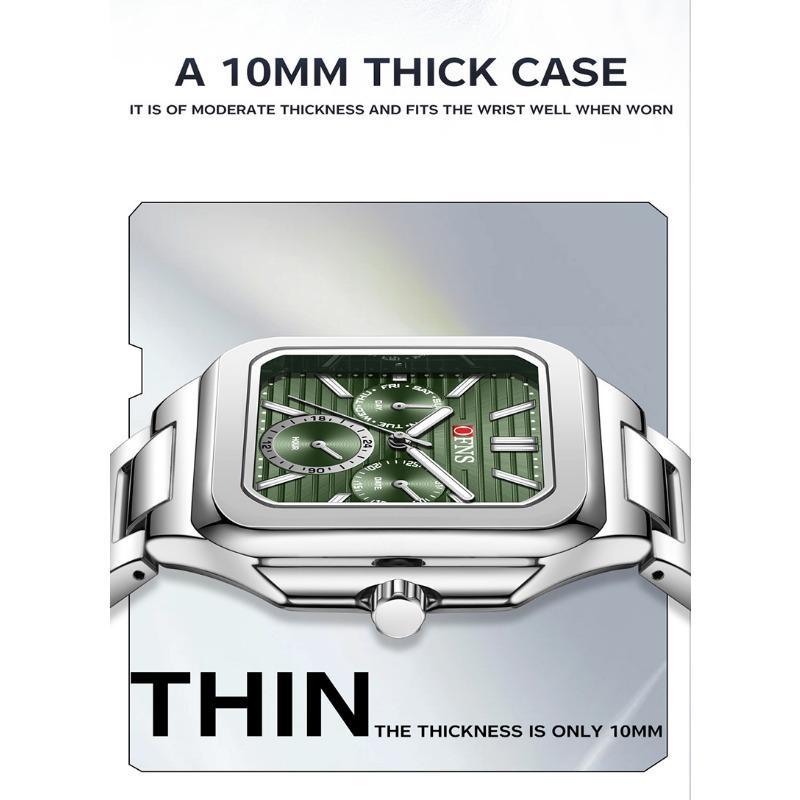 OFNS Fashion Men's Quartz Watch Elegant Clock Calendar Luminous Wristwatch Business Casual Watches