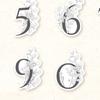 30 Pieces Number Decorative Stickers with Flower Decor Elegant Stylish Self Adhesive Floral Number