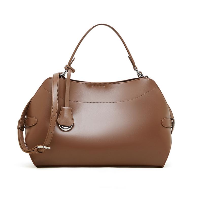 

Hifashi Cowhide Genuine Leather Tote Handbags For Women 2026 Luxury Designer Shell Hobos Office Ladies Shoulder Crossbody Bags кавовий