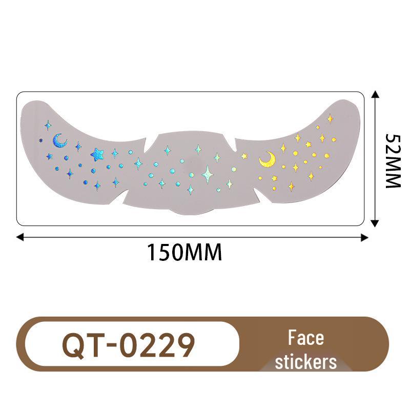Cross Hot Stamping Tattoo Stickers: Waterproof Glitter Stars & Butterflies for Party Makeup & Stage Performance
