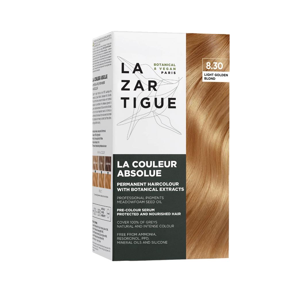 Lazartigue, La Couleur Absolue, Permanent Hair Dye, 8.30 Light Golden Blond, 143 Ml