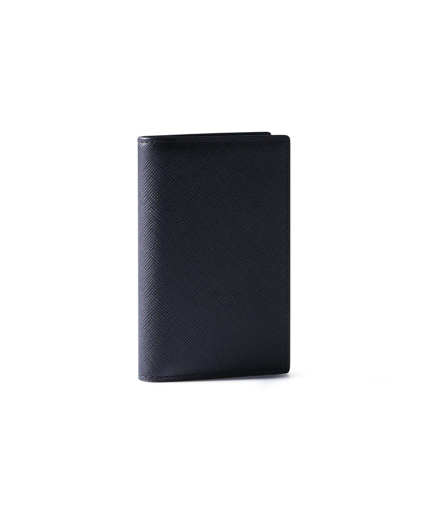 Musinsa Standard Saffiano Leather Vertical Fold Card Wallet [Black]