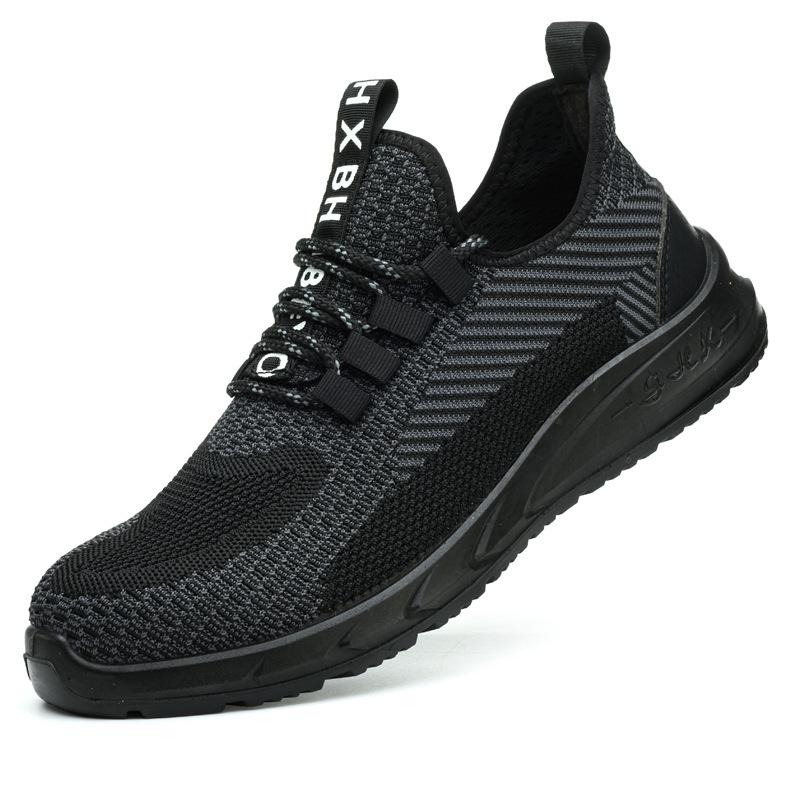 Men's 2026 Breathable Safety Work Shoes: Lightweight, Wide Toe, Anti-Smash & Puncture, Soft Sole for Summer Construction.