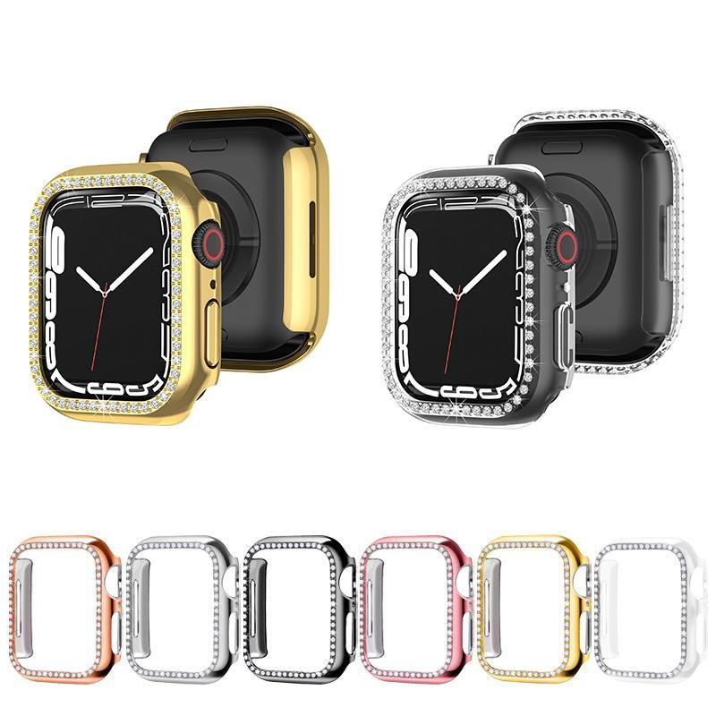 Case Cover Diamond Shell For Apple Iwatch Series 7 Gen 4145mm Protective Bumper