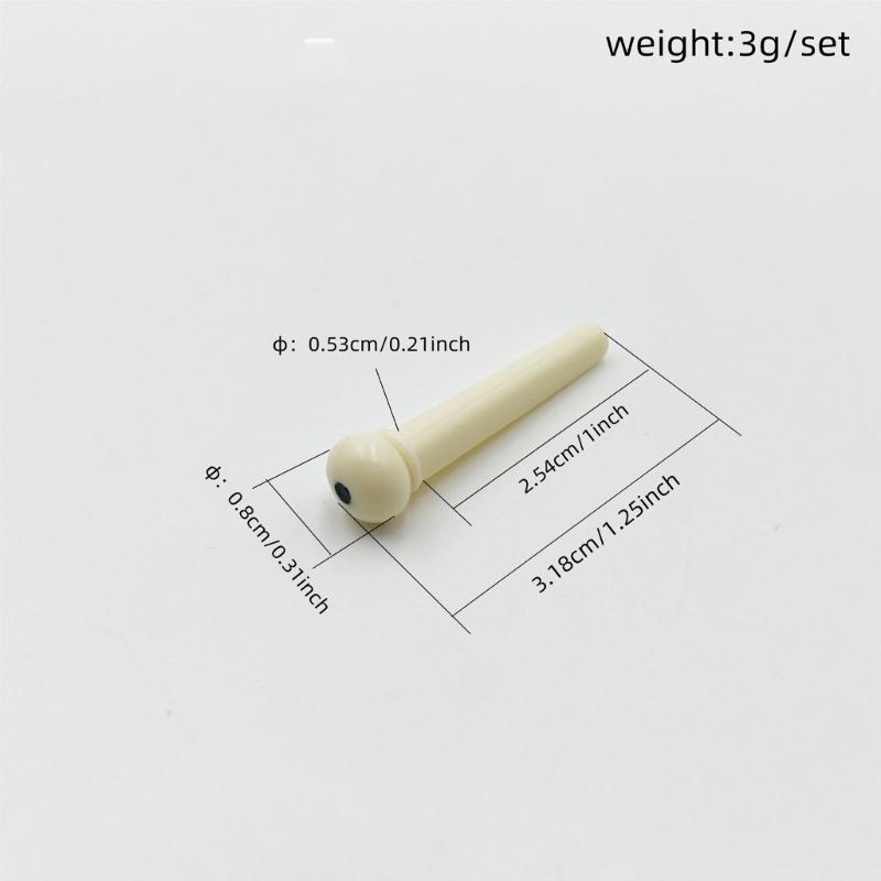 Durability ABS Material Acoustic Guitar Bridge Pins With Improved Vibration Transfer For Clear Tones