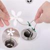 2 Stück Premium Abfluss Haarfänger Blume Duschkopf Haarreinigungs Kette Badezimmer Abfluss Sieb Haarfänger Kette Haken