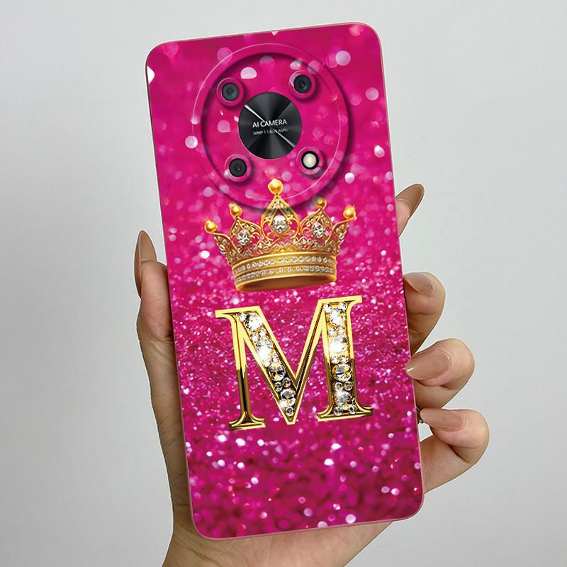 For Huawei Nova Y90 (CTR-LX2) / Nova Y91 (STG-LX1) Fashion Initial Letter Couple Phone Case Soft Silicone TPU Protective Casing