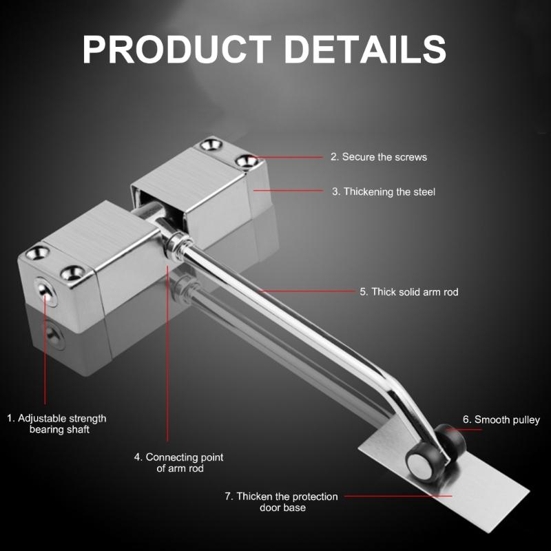 Self Closing Door Mechanism Heavy Duty Spring Loaded Door Closers Adjustable Tension Door Closers for Indoor/Outdoor Use