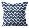 Simple Blue Printed Pillowcase Car Ornaments Office Living Room Home Pillowcase