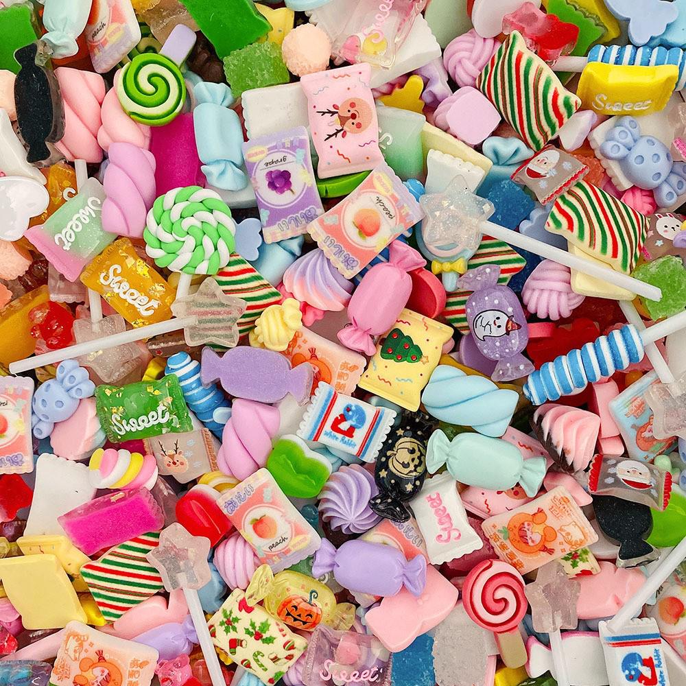 

Коричневая серия Смола Торт Симуляция DIY Крем Клей Чехол для телефона и Материал для головного убора 10 per pack